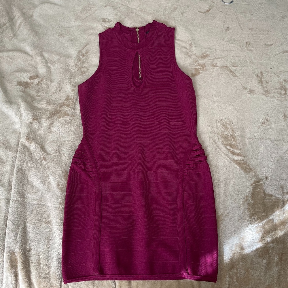 GUESS Maroon Bandage Dress